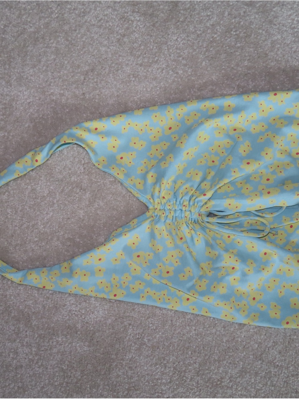 ASOS Yellow Floral Halter Tank Top